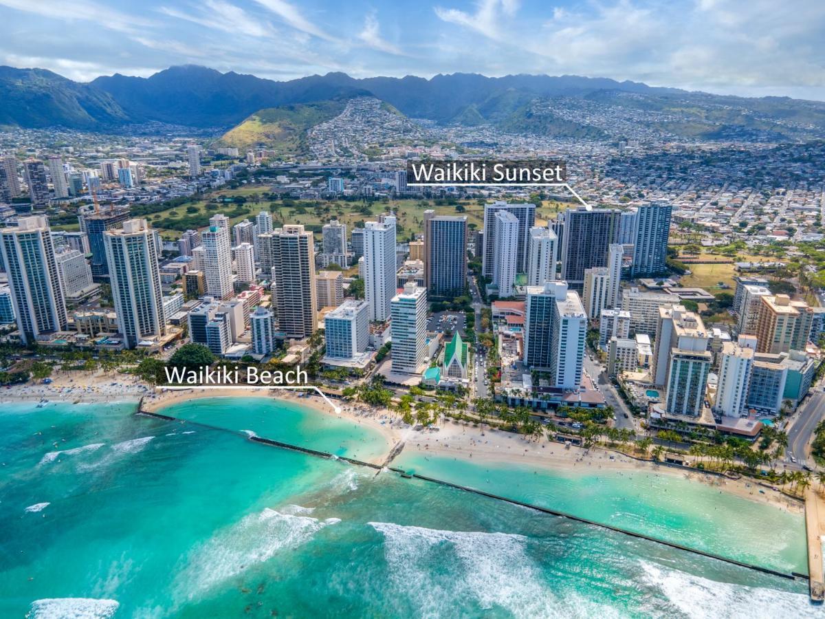 شقة Beautiful Mountain View In Waikiki Sunset With Parking هونولولو المظهر الخارجي الصورة
